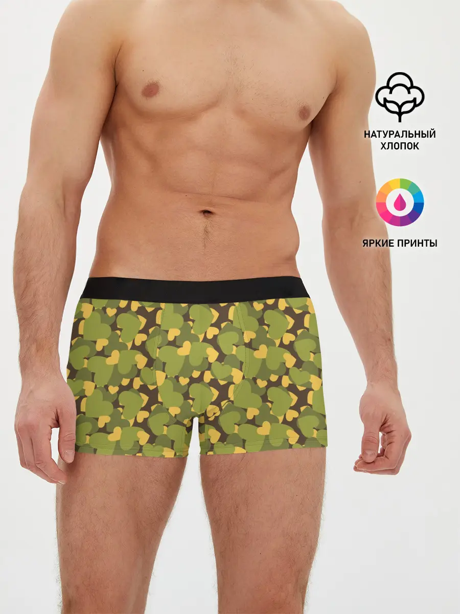 Мужские трусы боксеры / Сердечки