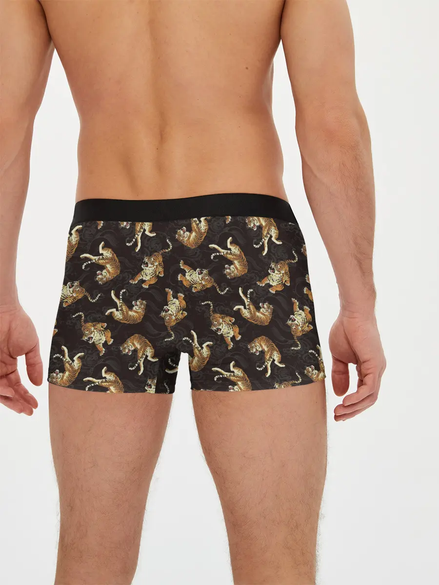 Мужские трусы боксеры / Паттерн Японский тигр