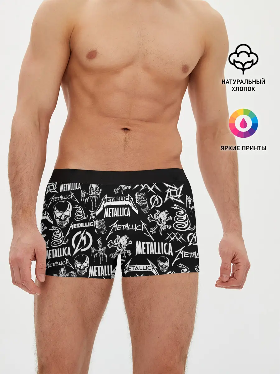 Мужские трусы боксеры / METALLICA LOGOBOMBING