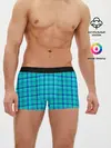 Мужские трусы боксеры / Голубая клеточка