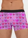 Мужские трусы боксеры / Розовые сердечки
