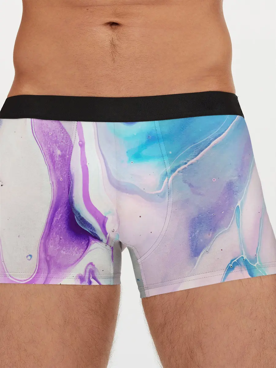 Мужские трусы боксеры / Акварельные разводы