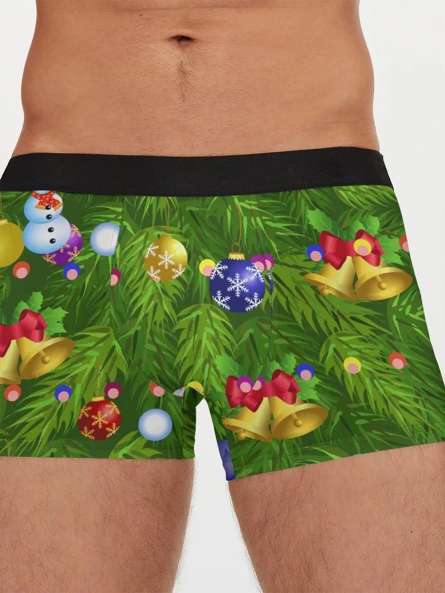 Мужские трусы боксеры / Ёлка новогодняя