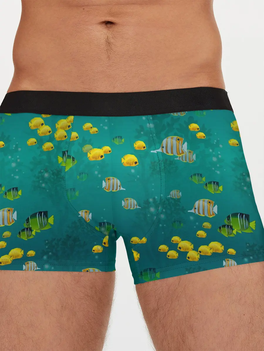 Мужские трусы боксеры / Подводный мир. Рыбки