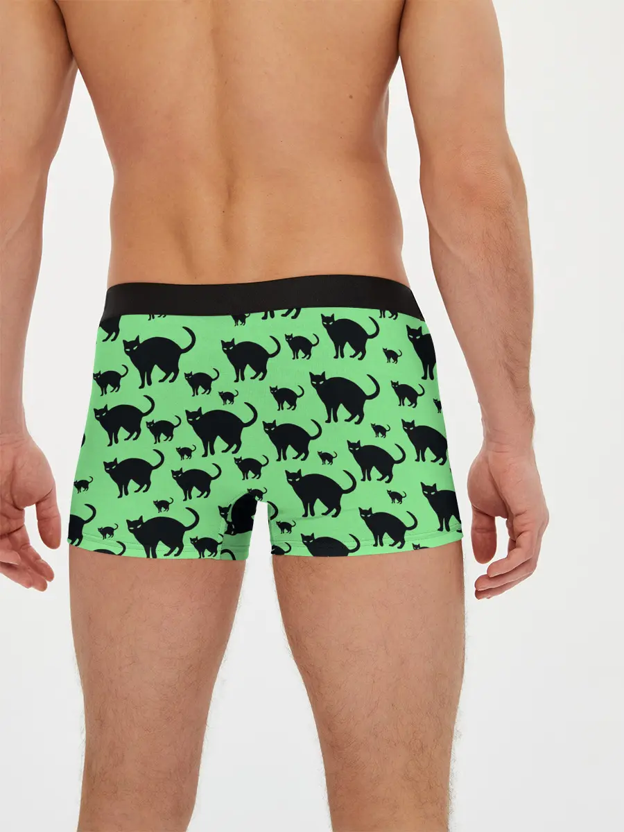 Мужские трусы боксеры / Кошки черные