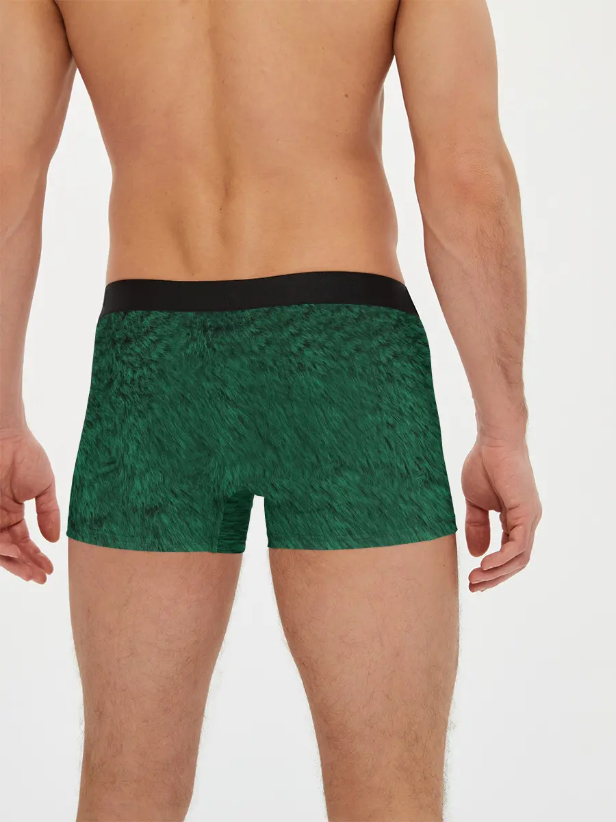 Мужские трусы боксеры / Изумрудный мех