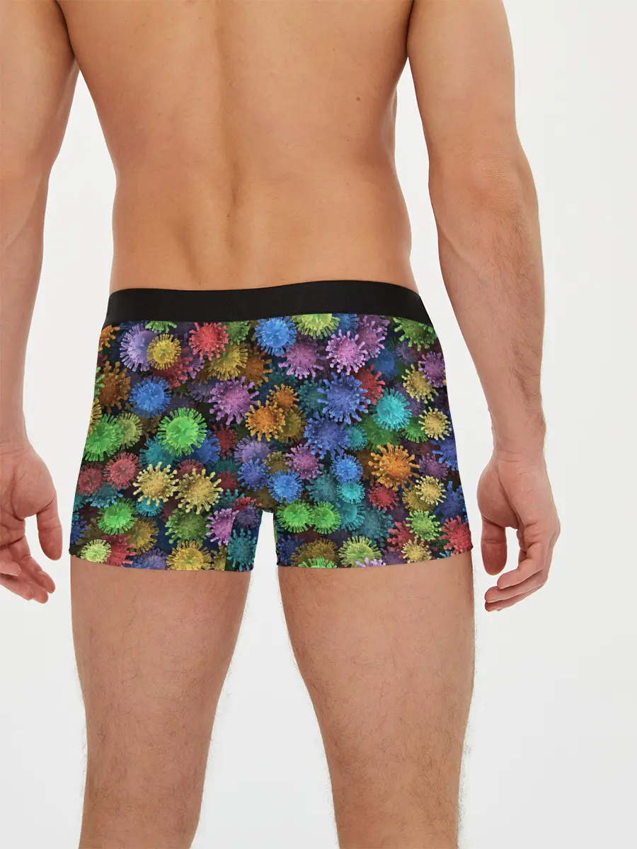 Мужские трусы боксеры / Разноцветные вирусы