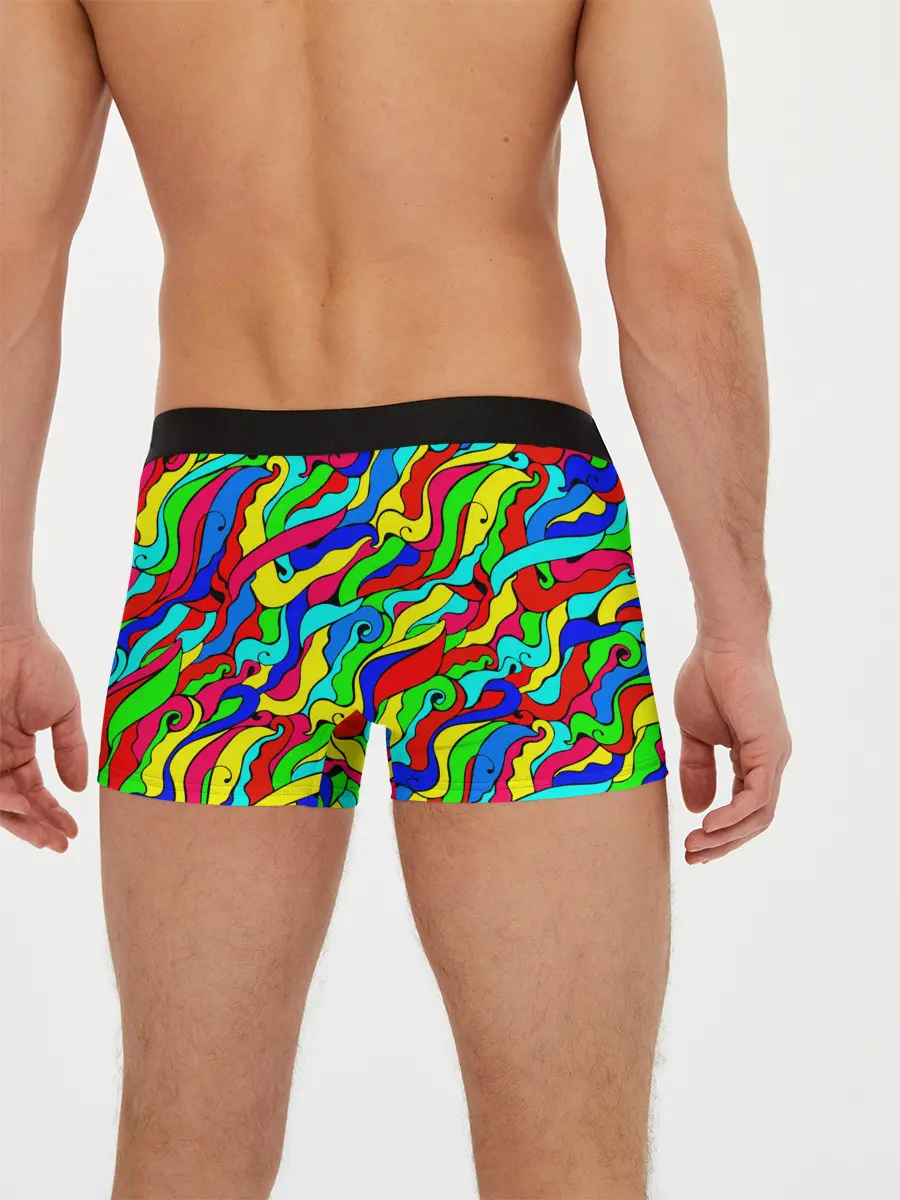 Мужские трусы боксеры / Красочные узоры/абстракционизм