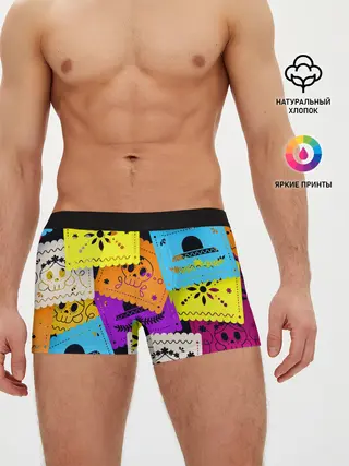 Мужские трусы боксеры / Color pattern