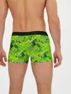 Мужские трусы боксеры / Ярко-зеленый абстрактный узор