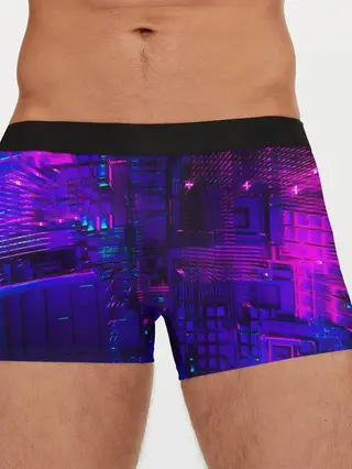 Мужские трусы боксеры / NEON CUBES