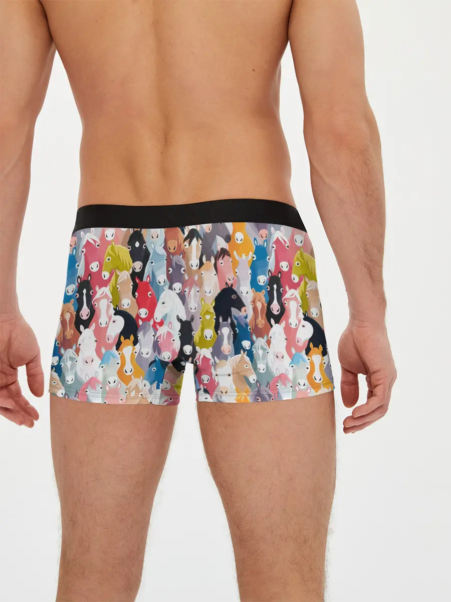 Мужские трусы боксеры / цветные лошади