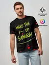 Мужская базовая футболка / WAKE THE F*** UP SAMURAI