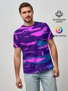 Мужская базовая футболка / CYBERSTYLE NEON CAMOUFLAGE