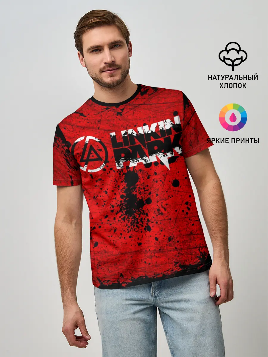 Мужская базовая футболка / Линкин Парк Рок