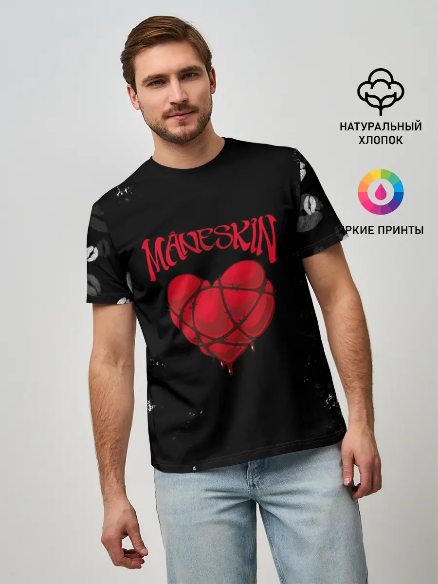 Мужская базовая футболка / Maneskin | Монэскин