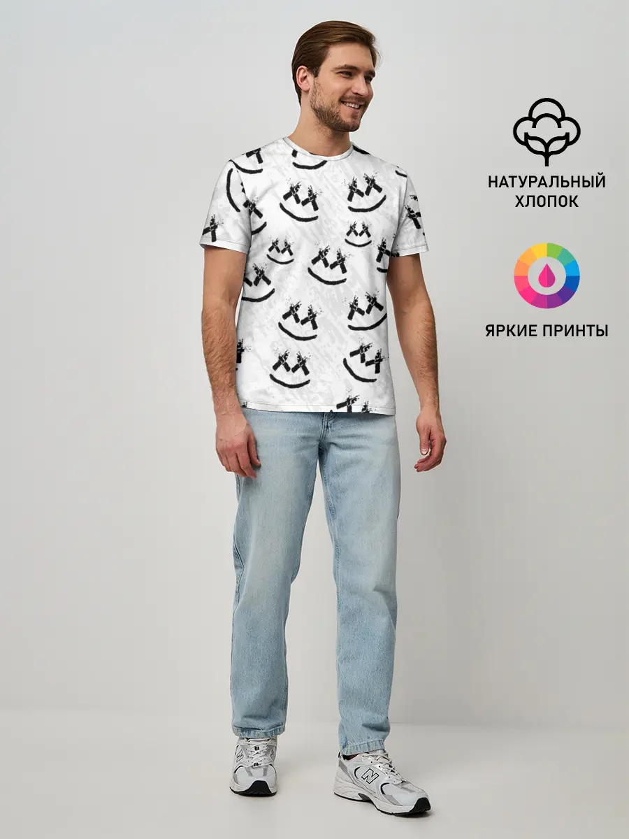 Мужская базовая футболка / MARSHMELLO PATTERN
