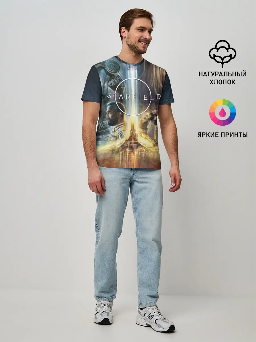 Мужская базовая футболка / Starfield Обложка