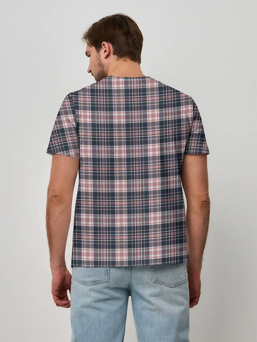 Мужская базовая футболка / Клеточный узор