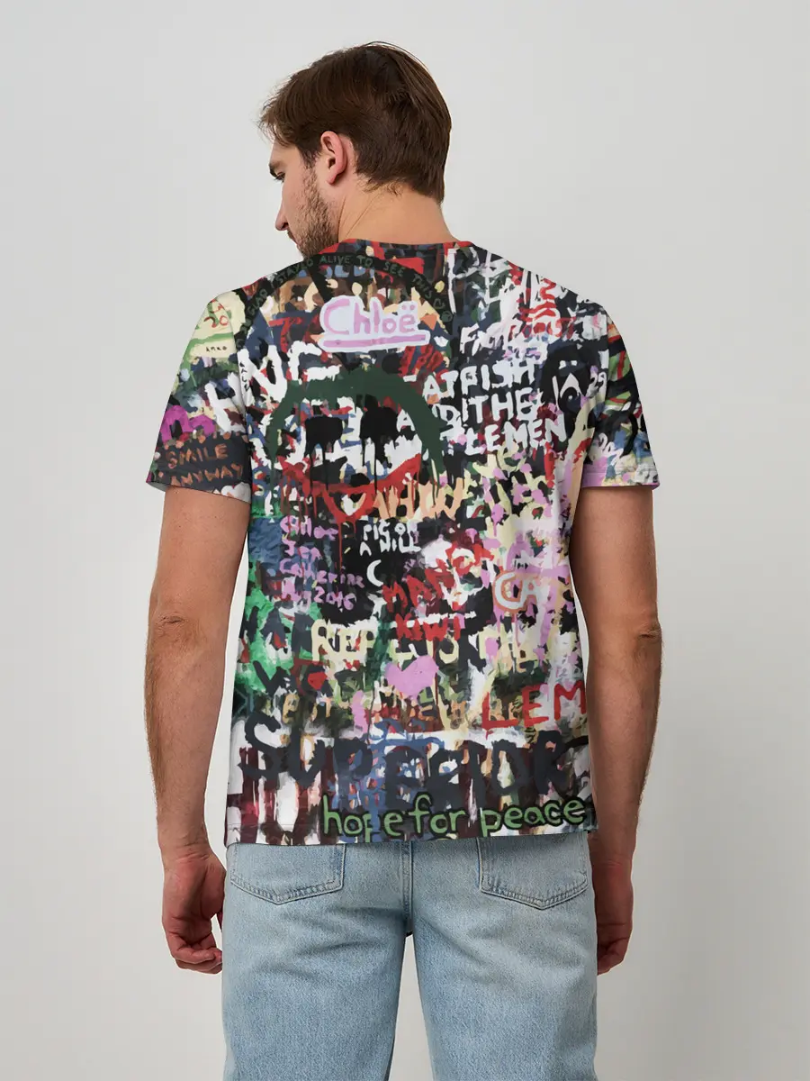 Мужская базовая футболка / Street graffiti