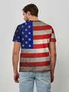 Мужская базовая футболка / Американский флаг