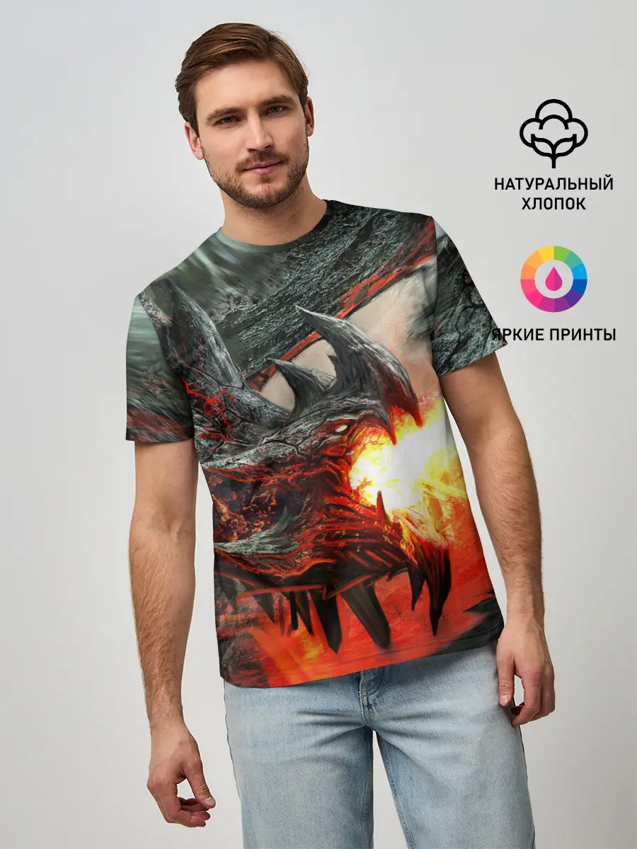 Мужская базовая футболка / Дракон | Dragon