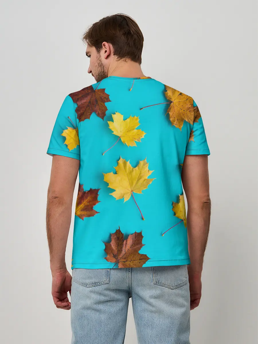 Мужская базовая футболка / Кленовый листочек