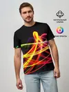 Мужская базовая футболка / АБСТРАКТНЫЕ ЛУЧИ
