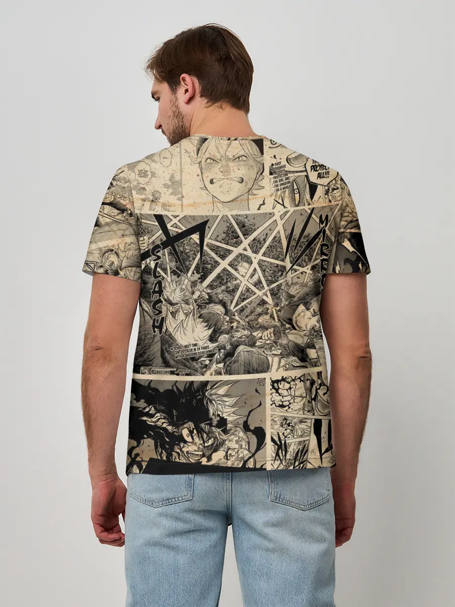 Мужская базовая футболка / Черный Клевер