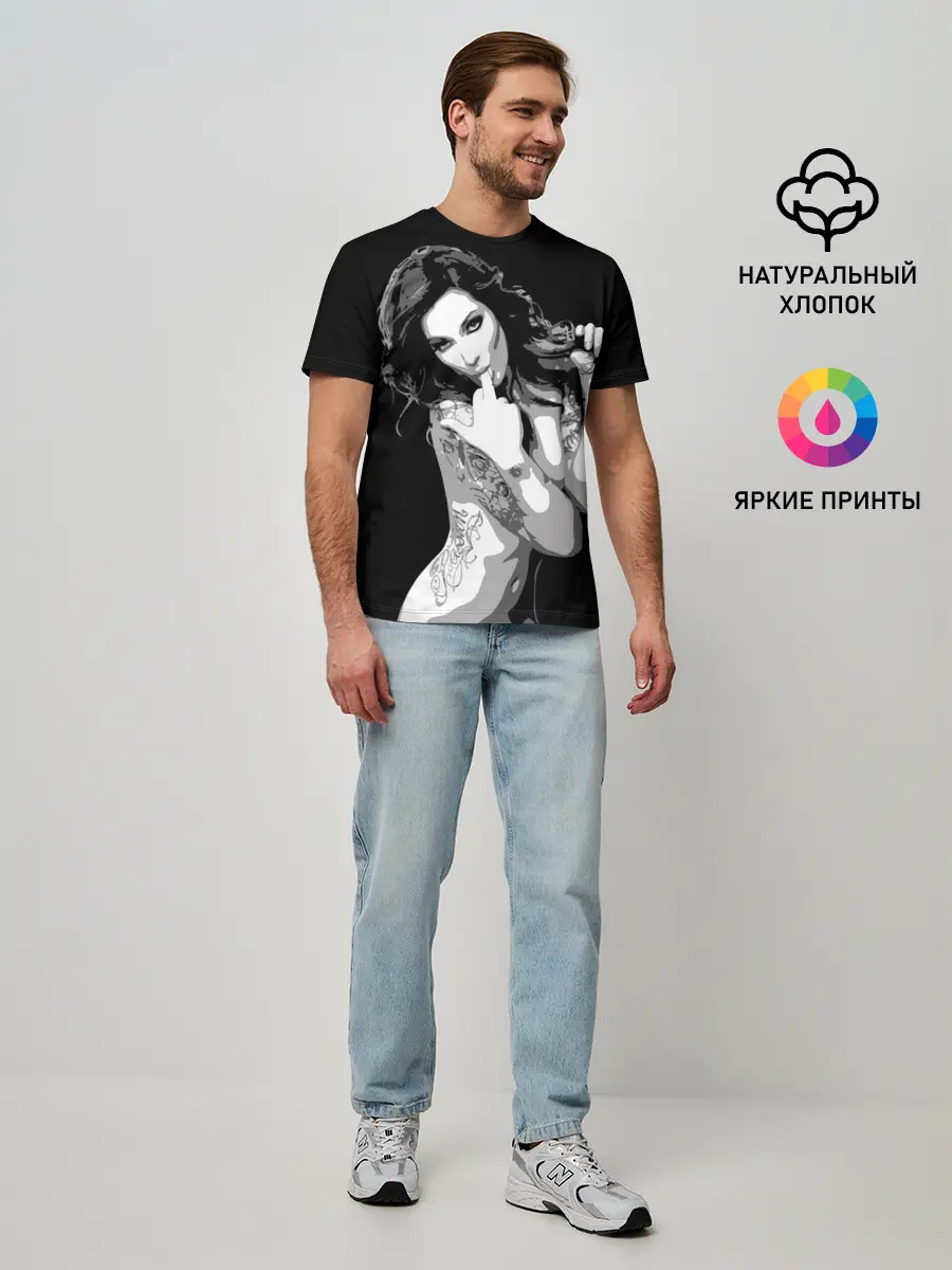 Мужская базовая футболка / Trap girl