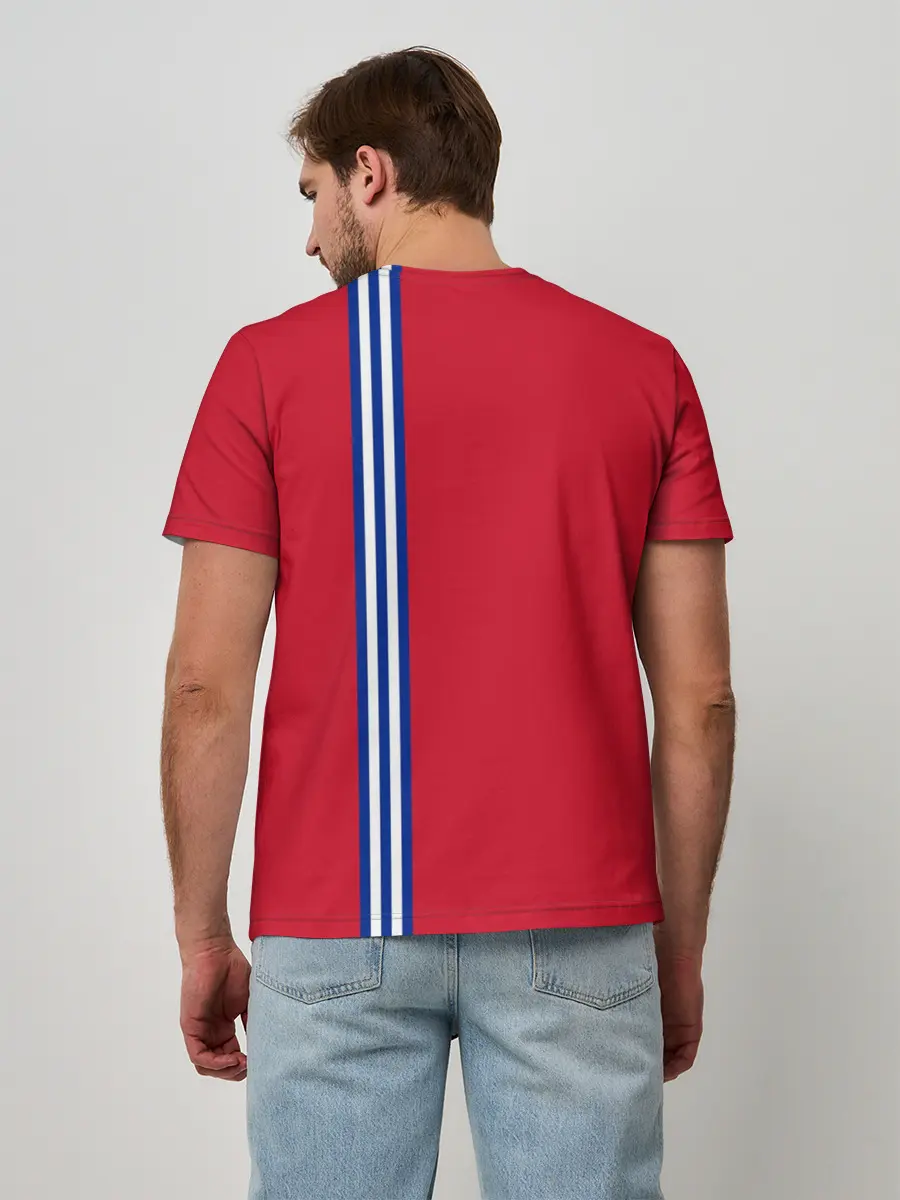 Мужская базовая футболка / Куба, лента с гербом