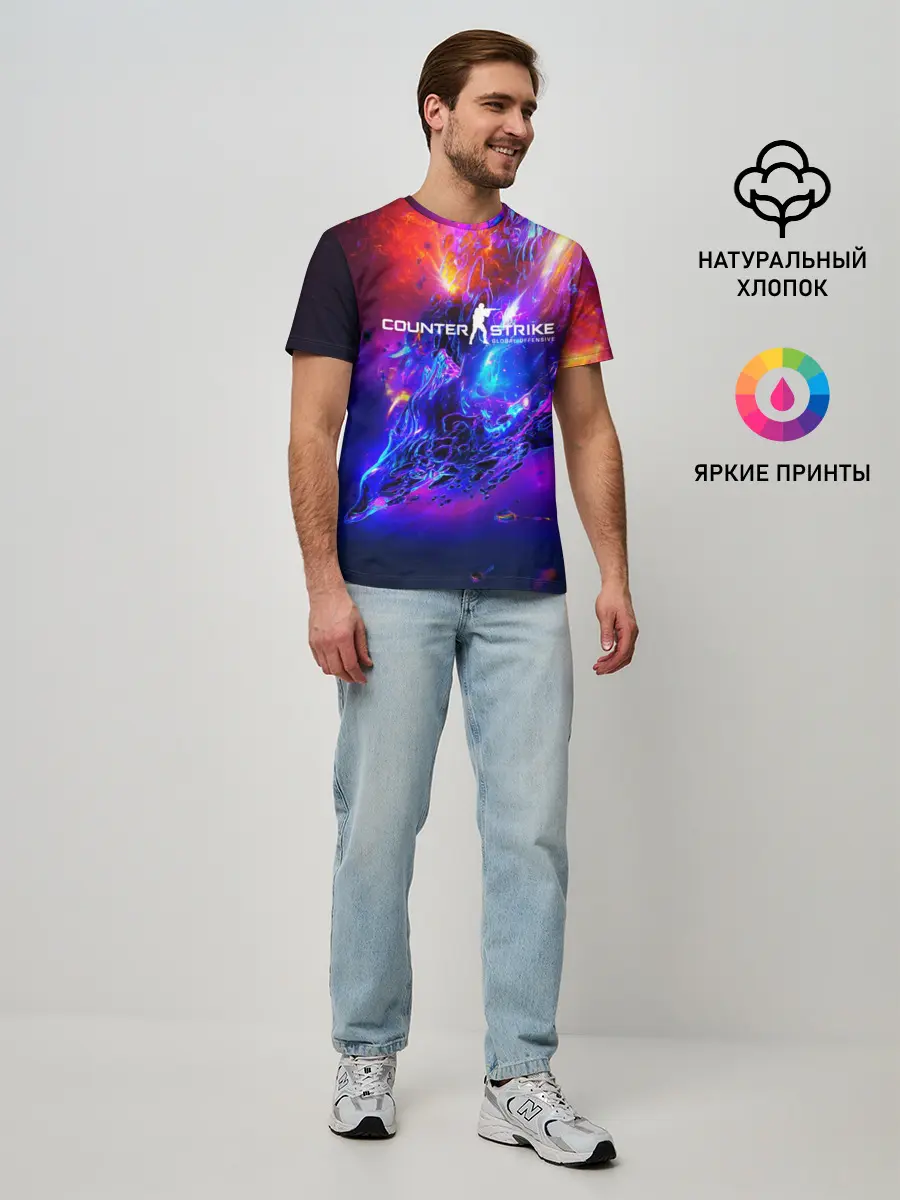 Мужская базовая футболка / cs go:Revenge of the Beasts
