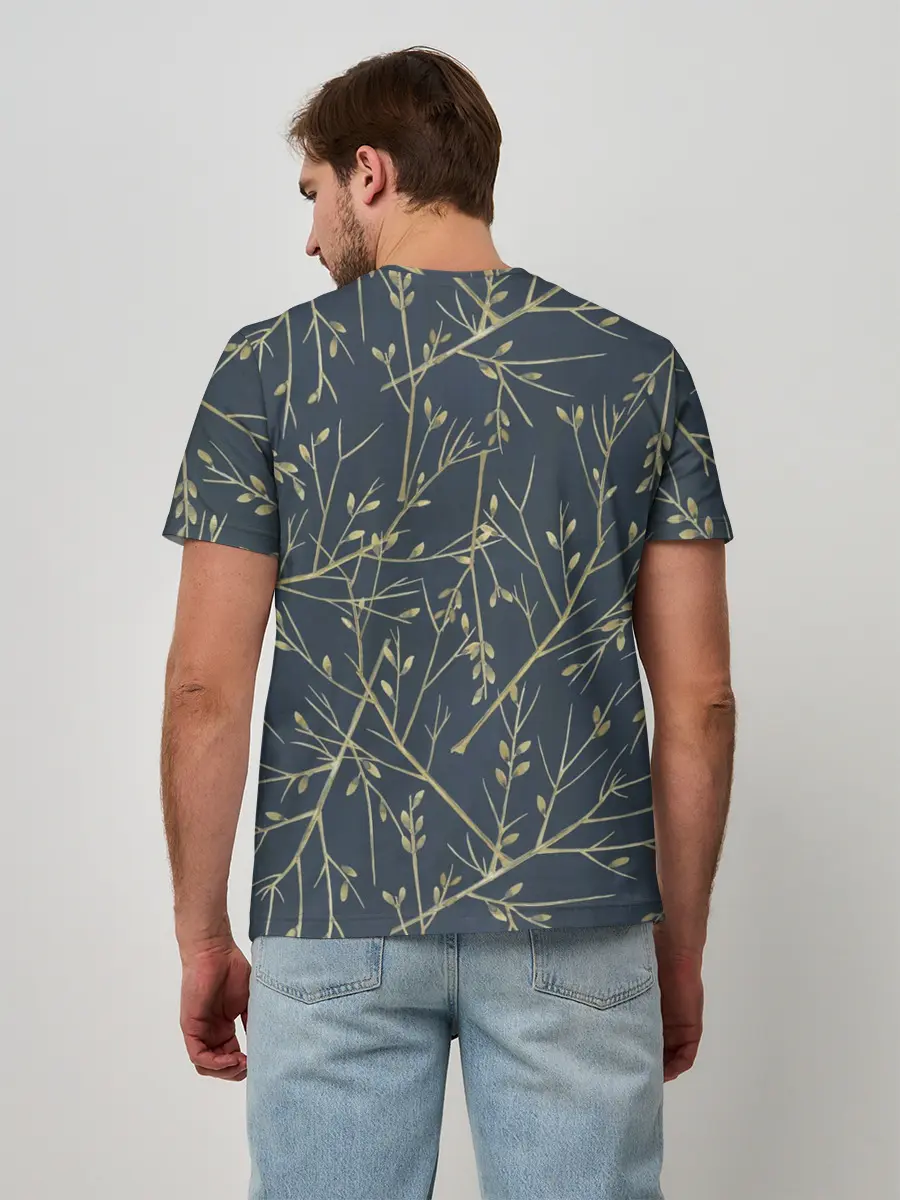 Мужская базовая футболка / Осенние ветки