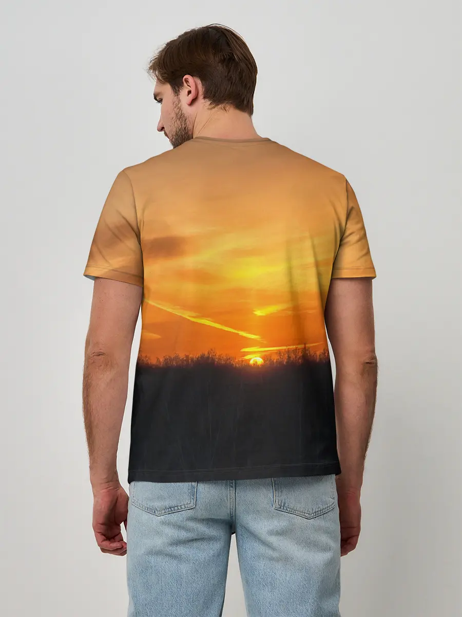 Мужская базовая футболка / Закат