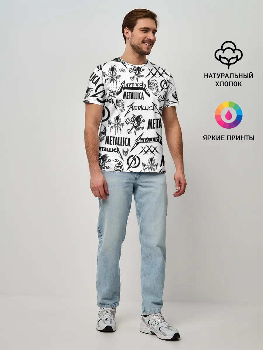 Мужская базовая футболка / METALLICA LOGOBOMBING