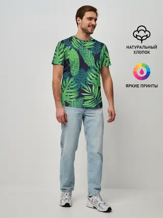 Мужская базовая футболка / Тропики