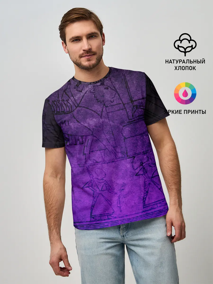 Мужская базовая футболка / Египет 3D