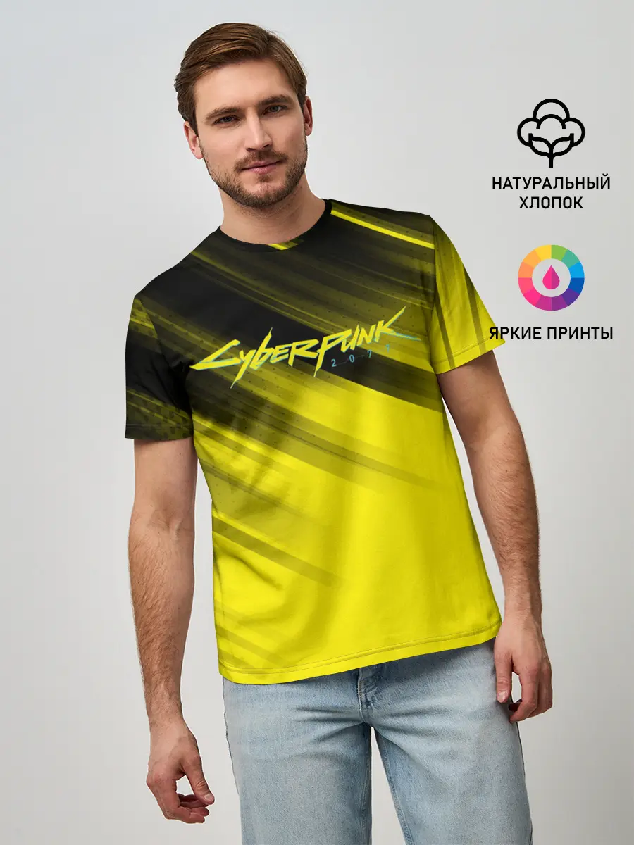 Мужская базовая футболка / Cyberpunk 2077