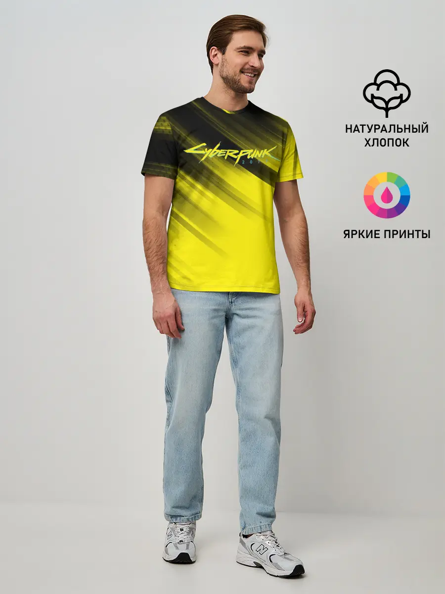 Мужская базовая футболка / Cyberpunk 2077