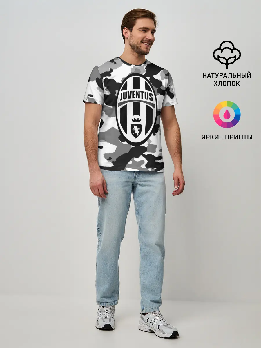 Мужская базовая футболка / FC Juventus Camouflage