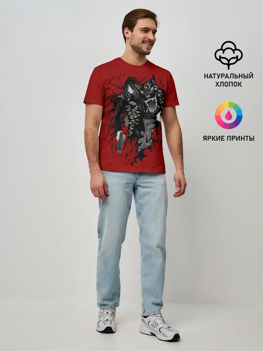 Мужская базовая футболка / Алукард пес