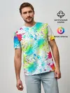 Мужская базовая футболка / БРЫЗГИ НЕОНА