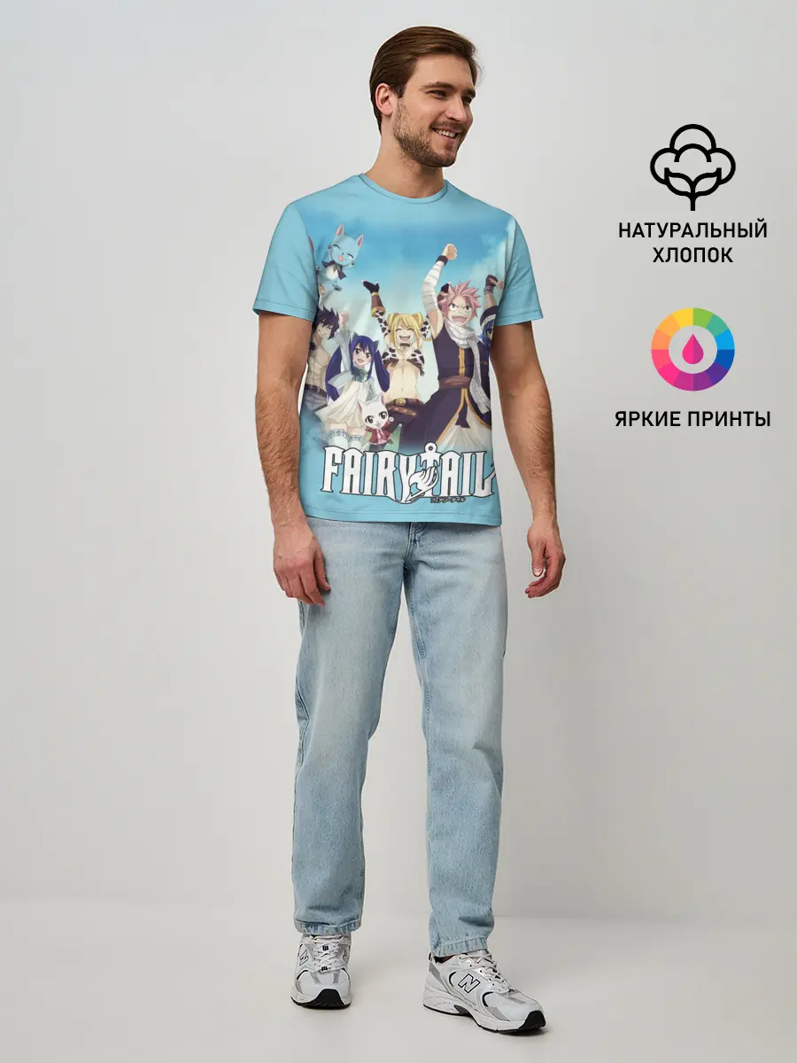 Мужская базовая футболка / Fairy Tail Heroes
