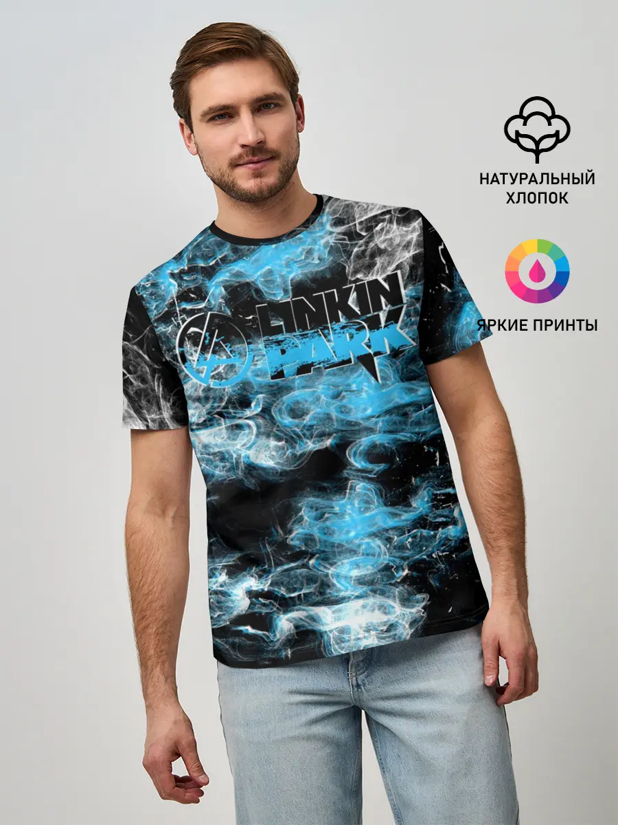 Мужская базовая футболка / Линкин Парк Рок