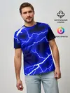 Мужская базовая футболка / СИНИЕ МОЛНИИ