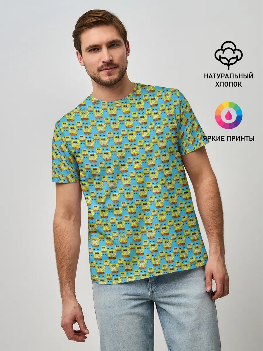 Мужская базовая футболка / SpongeBob