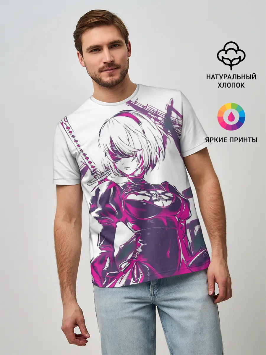 Мужская базовая футболка / 2B | NEON | НЕОН