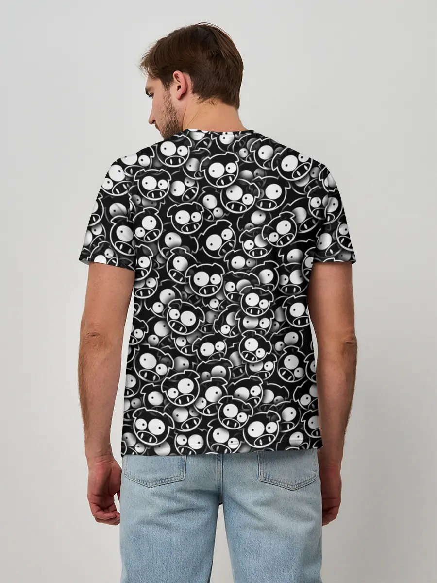 Мужская базовая футболка / Subaru rally pigs