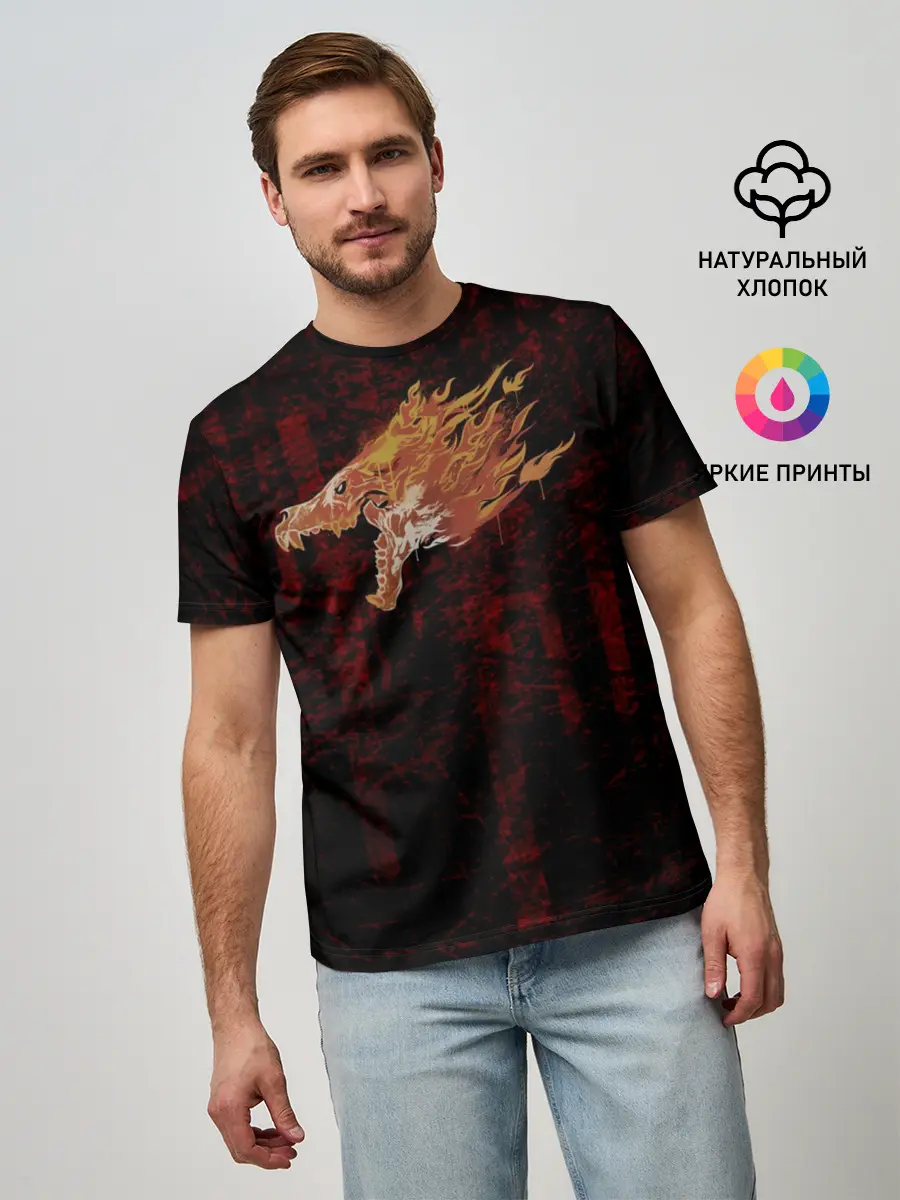 Мужская базовая футболка / cs:go - Howling dawn