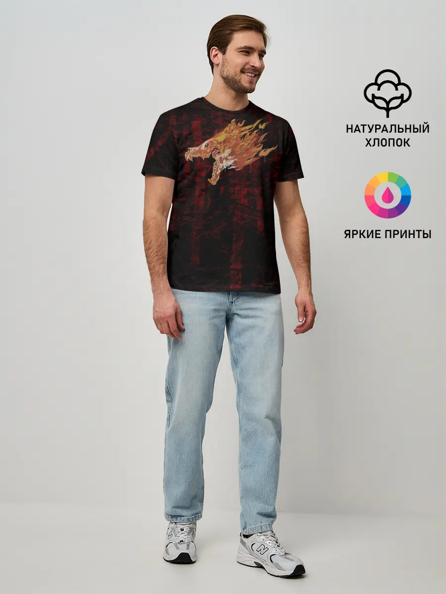 Мужская базовая футболка / cs:go - Howling dawn